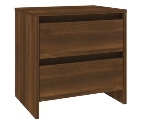 vidaXL Nachtkastjes 2 st 45x34,5x44,5 cm bewerkt hout bruin eikenkleur