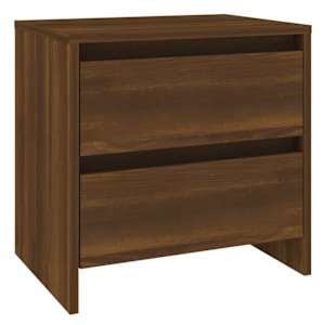 vidaXL Nachtkastjes 2 st 45x34,5x44,5 cm bewerkt hout bruin eikenkleur