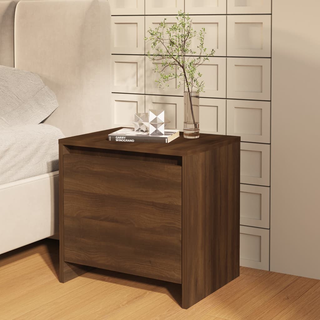 

vidaXL Nachtkastjes 2 st 45x34x44,5 cm spaanplaat bruineikenkleurig