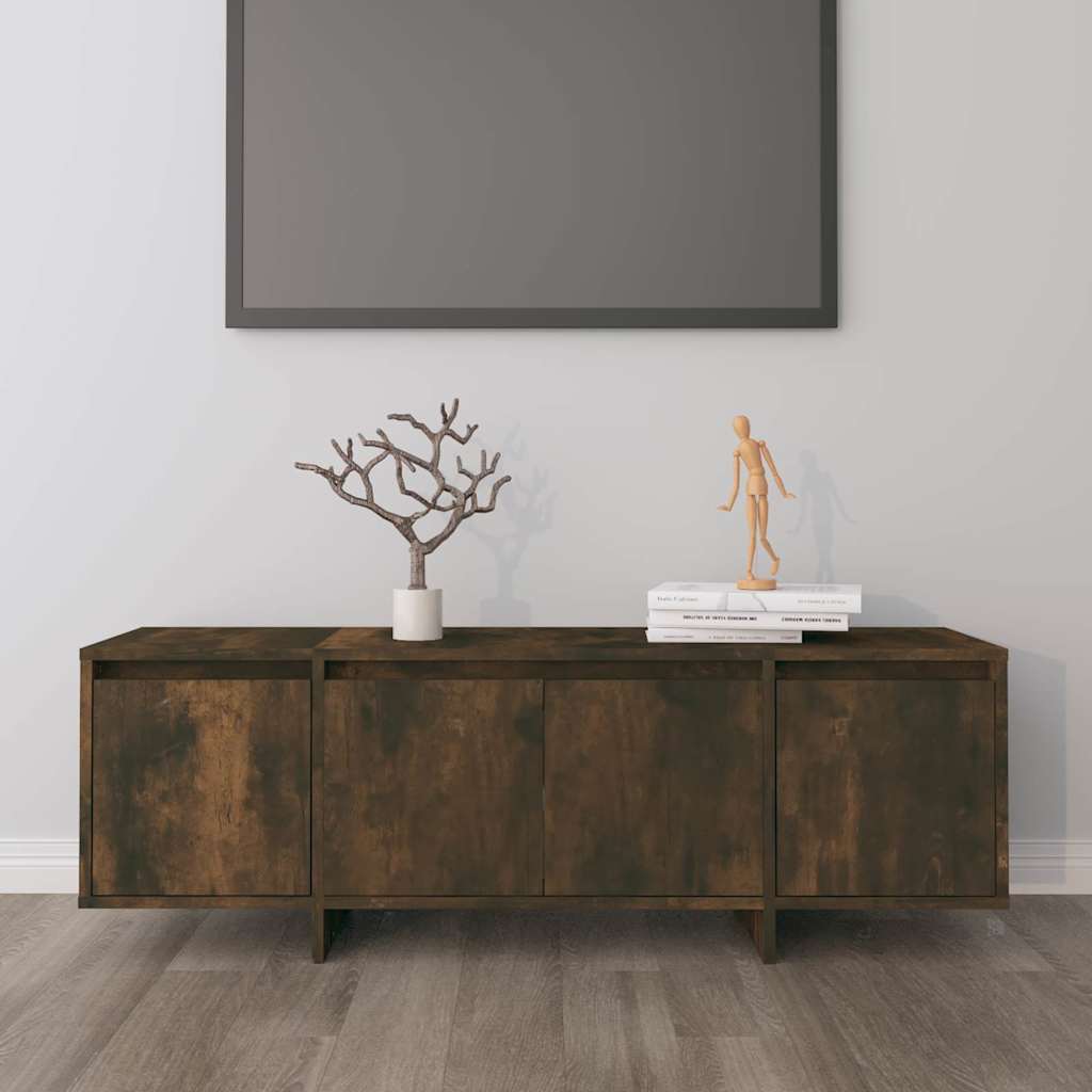 vidaXL Szafka pod telewizor, przydymiony d�b, 120x30x40,5 cm