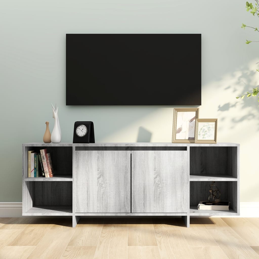 vidaXL Szafka pod TV, szary db sonoma, 130x35x50 cm