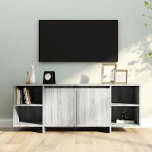 TV stolek šedý sonoma 130 x 35 x 50 cm dřevotříska - obrázek 1