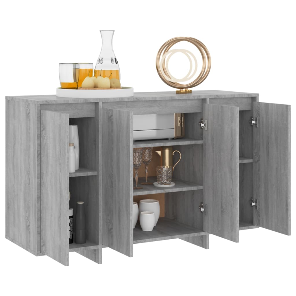 vidaXL Dressoir 120x41x75 cm bewerkt hout grijs sonoma eikenkleurig afbeelding