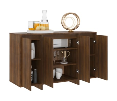 vidaXL Skjenk brun eik 120x41x75 cm konstruert tre