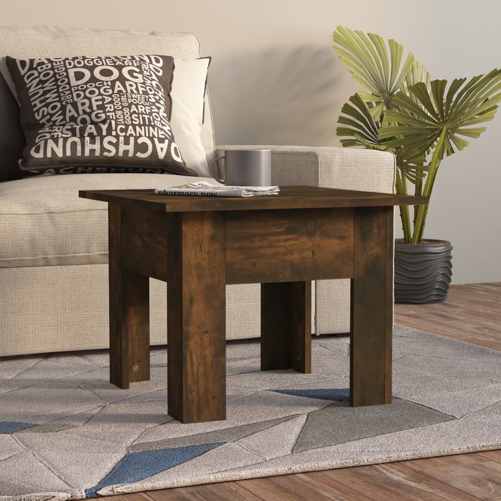 kafijas galdiņš, ozolkoka krāsa, 55x55x42 cm, skaidu plāksne | Stepinfit.lv