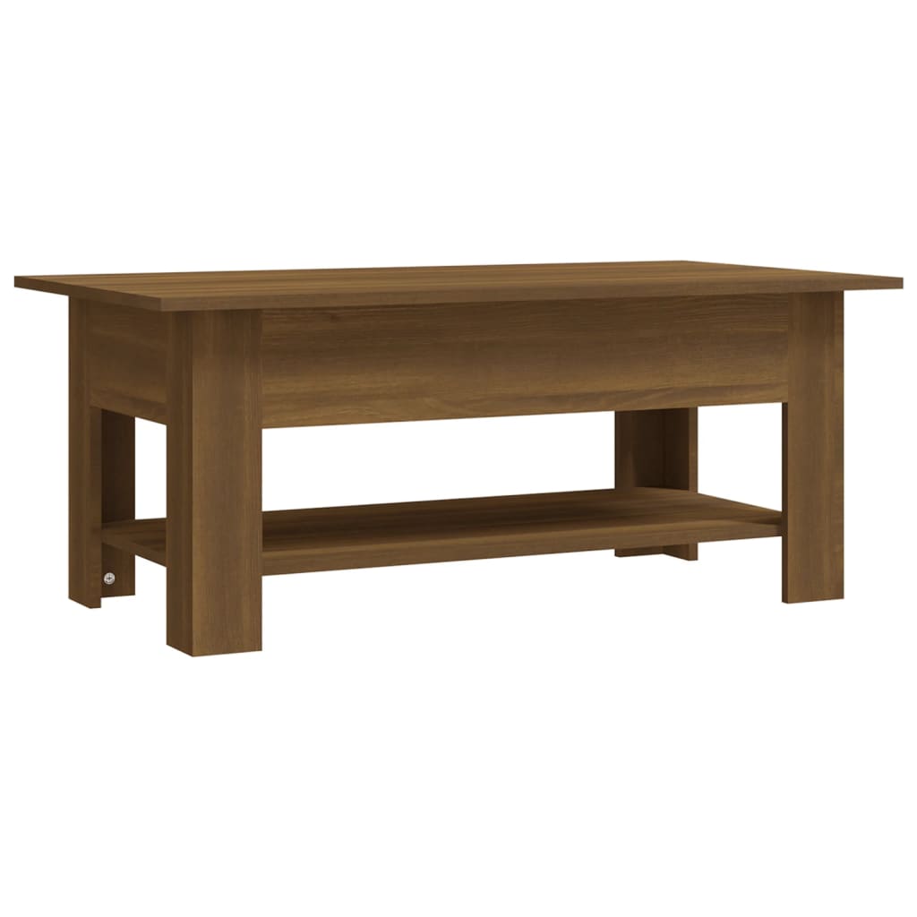 Image of vidaXL Coffee Table Brown Oak 102x55x42 cm Engineered Wood