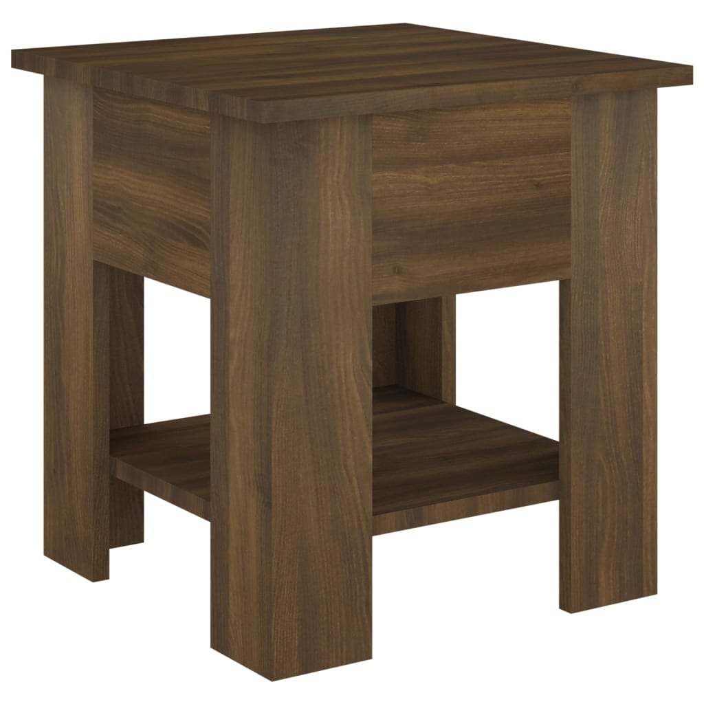 Image of vidaXL Coffee Table Brown Oak 40x40x42 cm Engineered wood