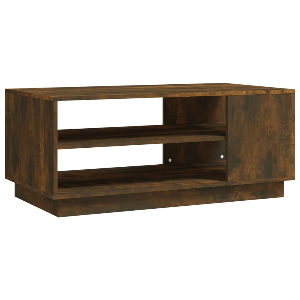 Image of vidaXL Coffee Table Smoked Oak 102x55x43 cm Engineered Wood