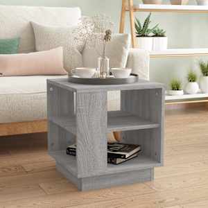 Klubska mizica siva sonoma 40x40x43 cm konstruiran les