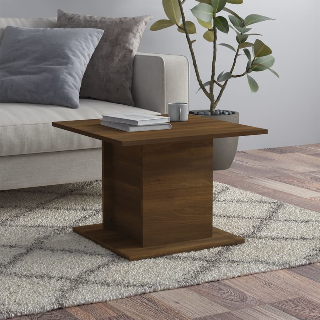 Petrashop  Konferenční stolek hnědý dub 55,5 x 55,5 x 40 cm dřevotříska