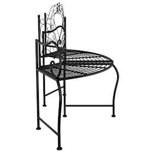 Lavice kolem stromu 150 cm černá ocel - obrázek 5