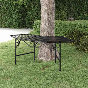 Lavice kolem stromu 113 cm černá ocel - obrázek 1