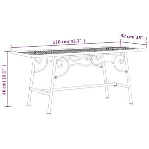 Lavice kolem stromu 110 cm černá ocel - obrázek 6