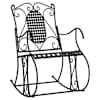 vidaXL kiikjalgadega pink, 84 cm, must, teras