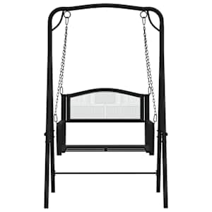 Zahradní houpačka 124 cm černá ocel - obrázek 3