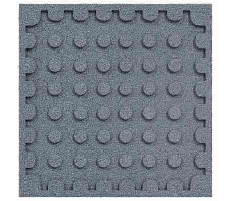 Kobel Piastrelle In Gomma Anticaduta 50x50x2,5 Cm – 4 Pezzi (1 Mq) Colore Verde, Antitrauma, Antishock, Per Parchi Gioco E Palestre