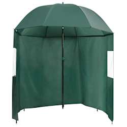 vidaXL Parasol wędkarski, zielony, 220x185 cm