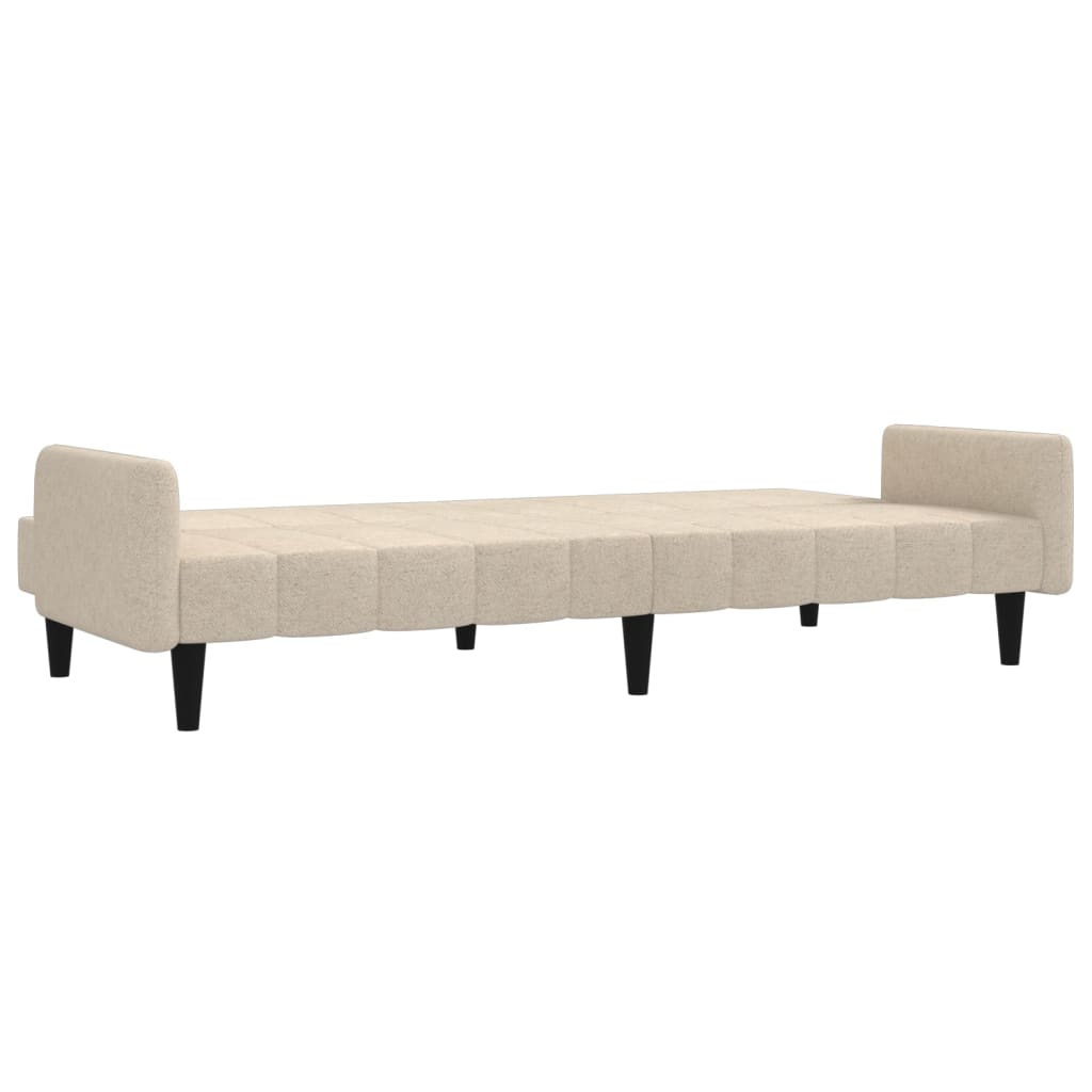 Canapé-lit à 2 Places Crème Tissu Microfibre VidaXL 17 width=274
