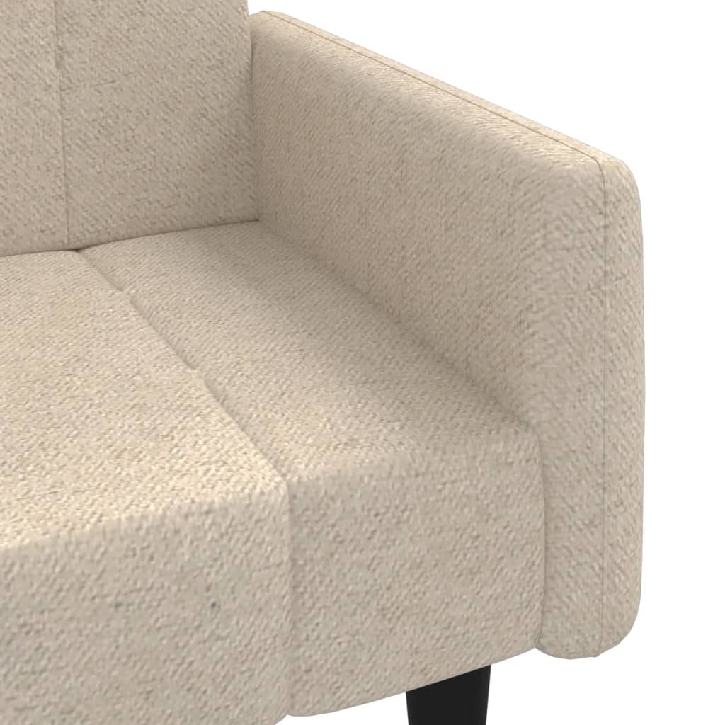 Canapé-lit à 2 Places Crème Tissu Microfibre VidaXL 20 width=274