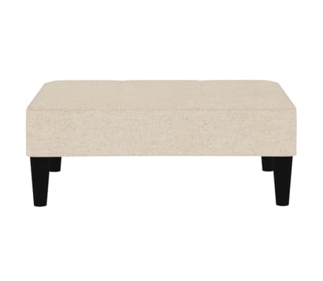 vidaXL Tabouret Crème Tissu en microfibre