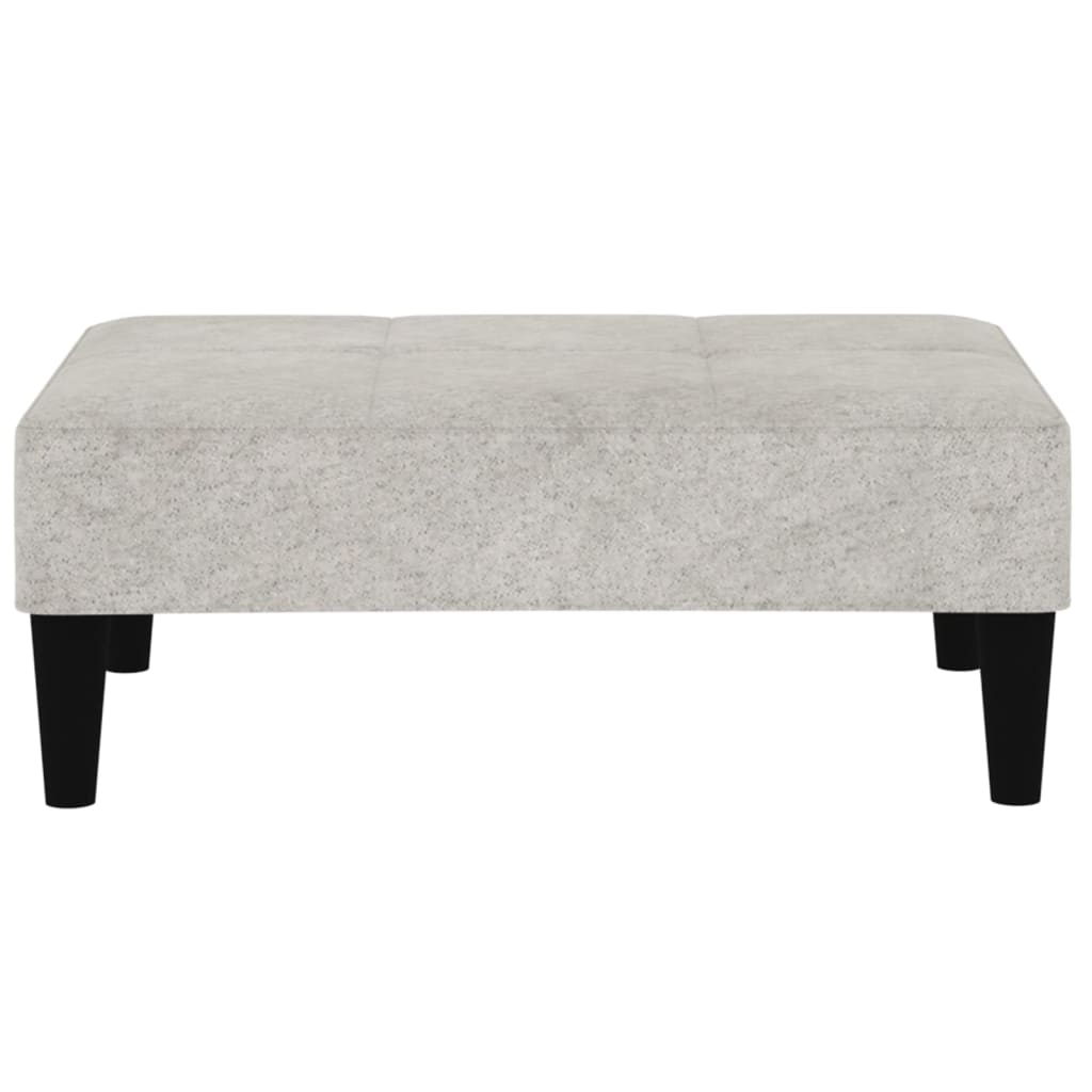 vidaXL Tabouret Gris clair Tissu en microfibre