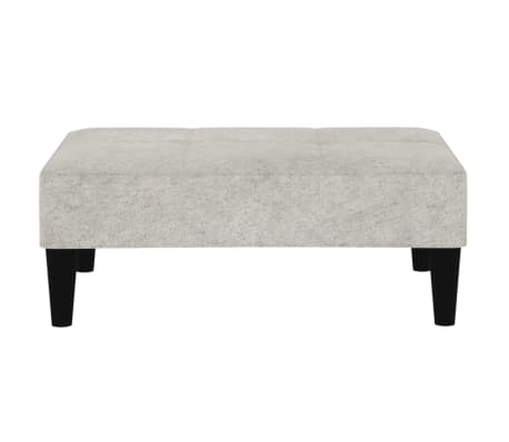 vidaXL Tabouret Gris clair Tissu en microfibre