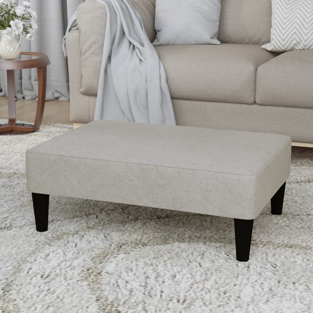 vida XL Hocker Hellgrau Mikrofasergewebe