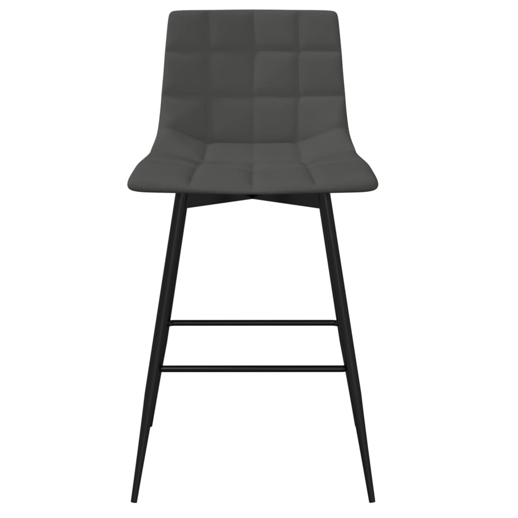 vidaXL Tabouret de bar Gris foncé Velours