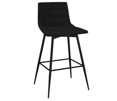 vidaXL Tabourets de bar lot de 2 noir velours