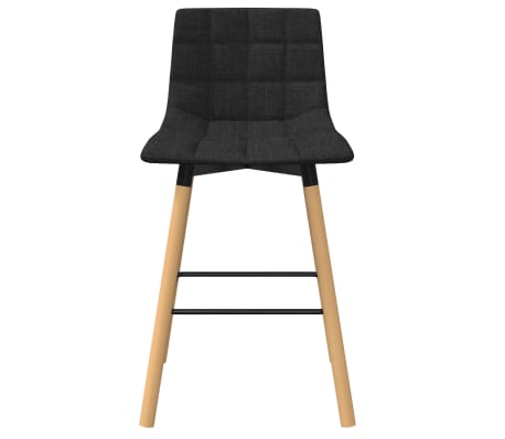 vidaXL Tabouret de bar Gris foncé Tissu