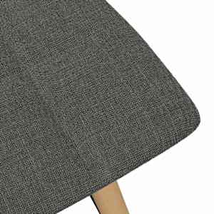 Barová židle světle šedá textil - obrázek 6