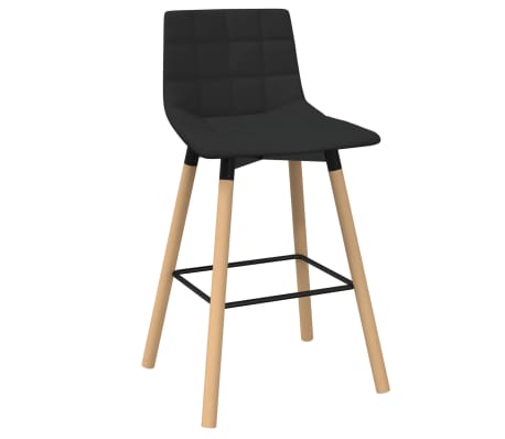 vidaXL Tabourets de bar lot de 2 noir tissu