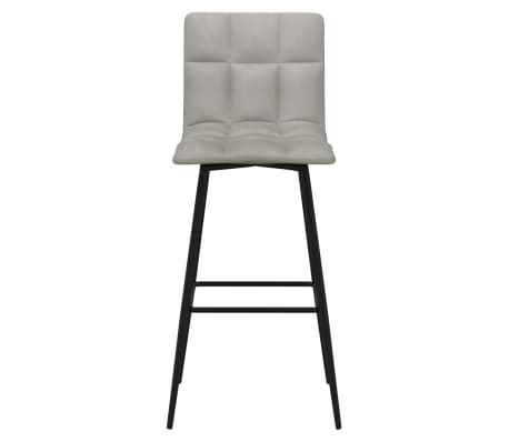 vidaXL Tabouret de bar Gris clair Velours