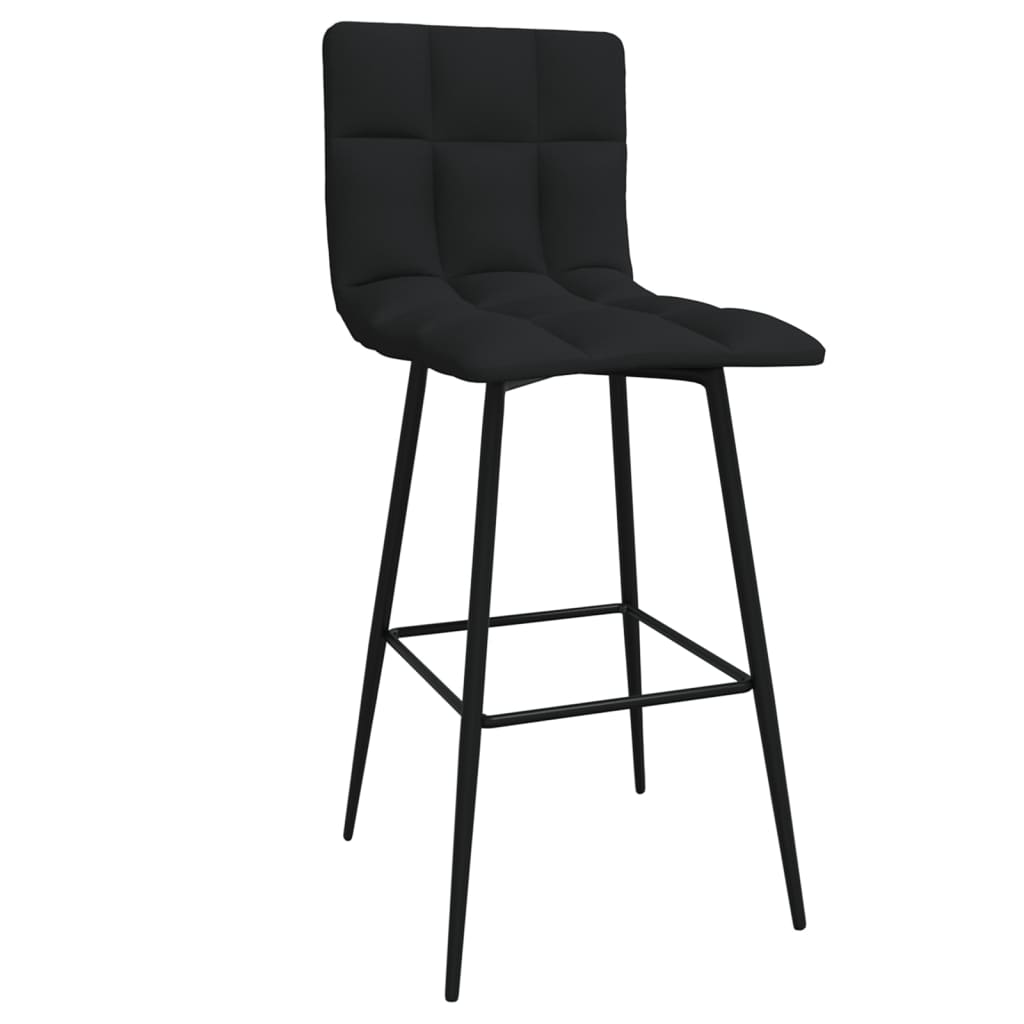 vidaXL Tabourets de bar lot de 2 noir velours