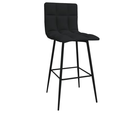 vidaXL Tabourets de bar lot de 2 noir velours