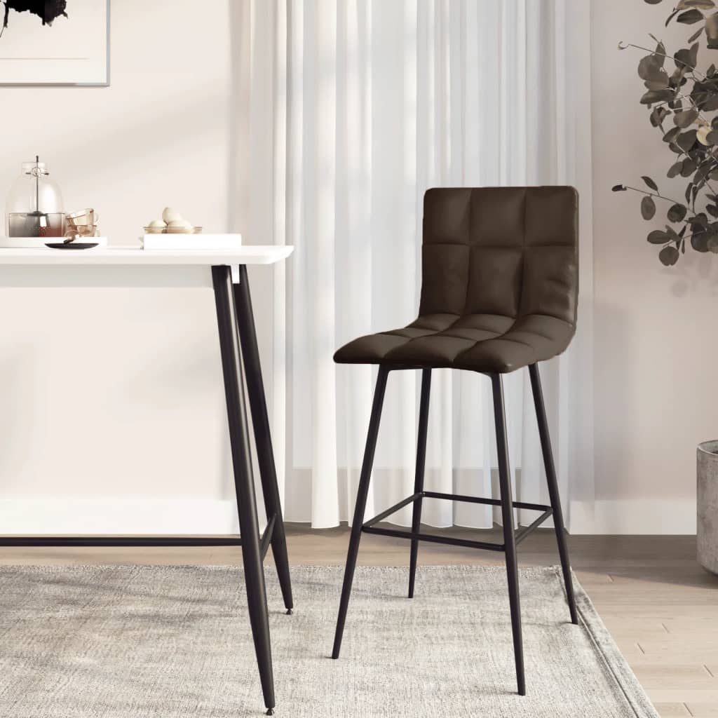 vida XL Barhocker Grau Kunstleder