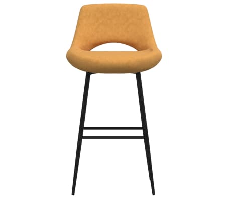 vidaXL Tabouret de bar Marron Velours