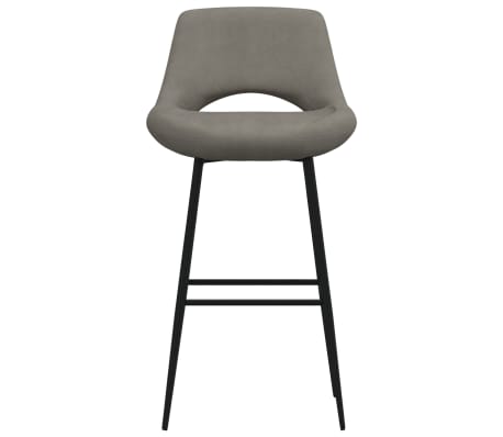 vidaXL Tabouret de bar Gris foncé Velours