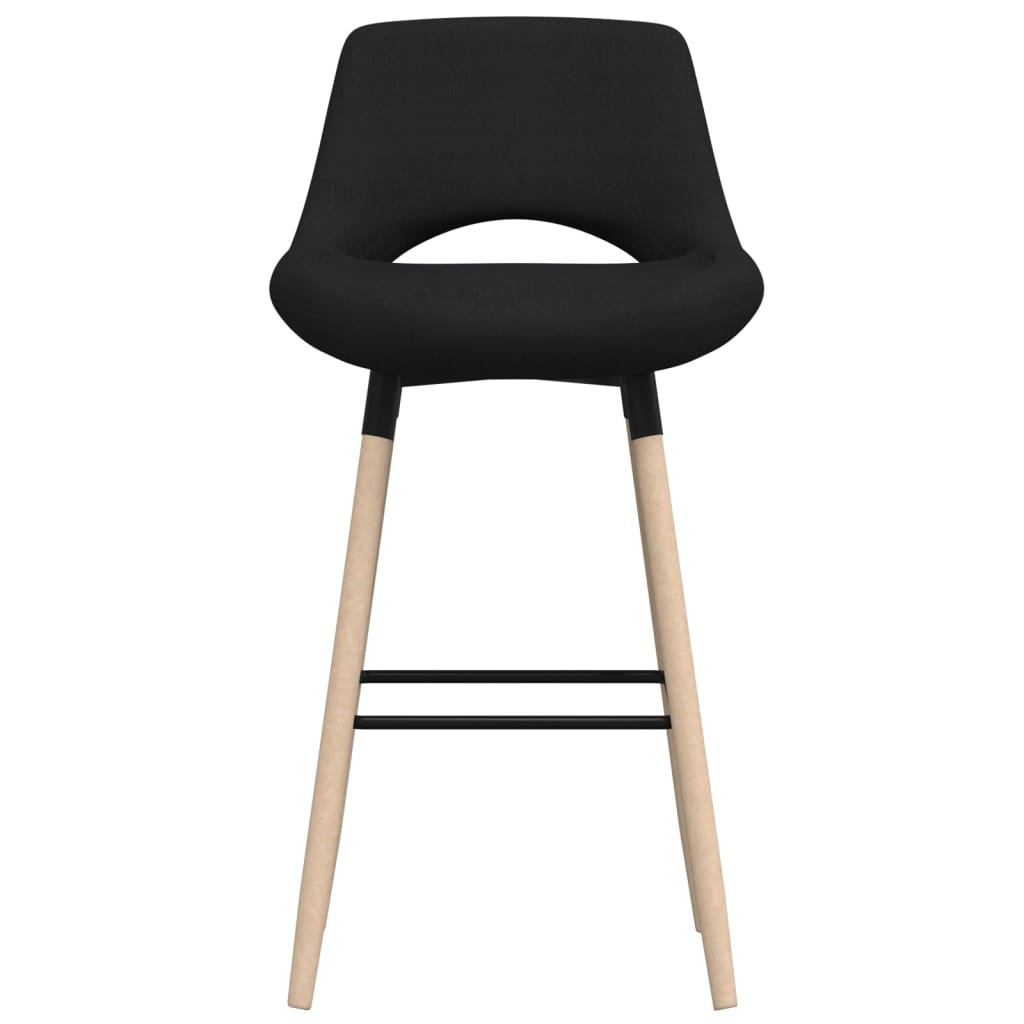 vidaXL Tabouret de bar Noir Tissu