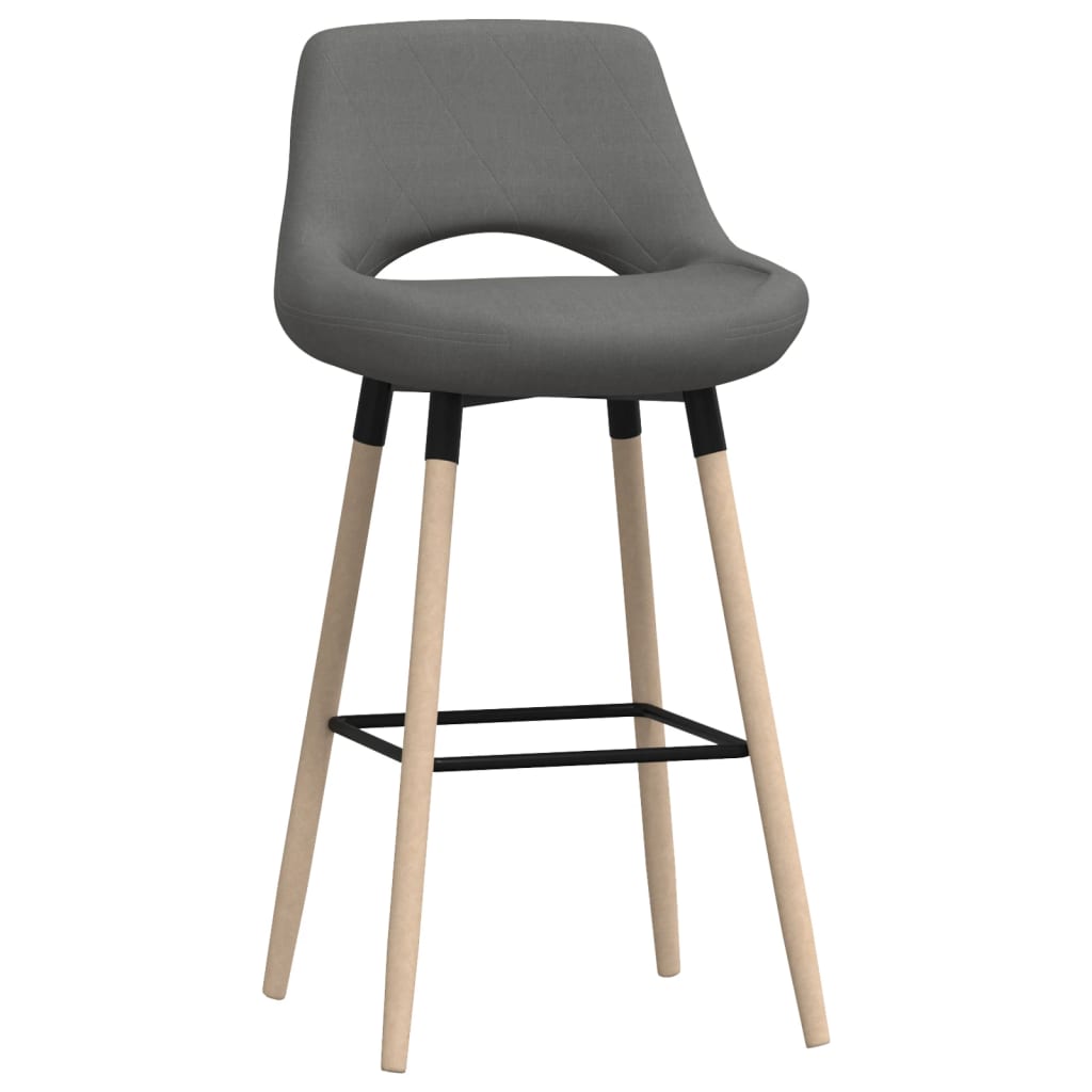 vidaXL Tabourets de bar lot de 2 gris clair tissu