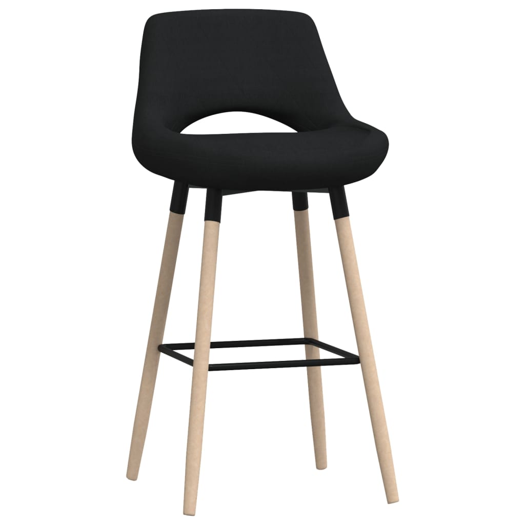 vidaXL Tabourets de bar lot de 2 noir tissu