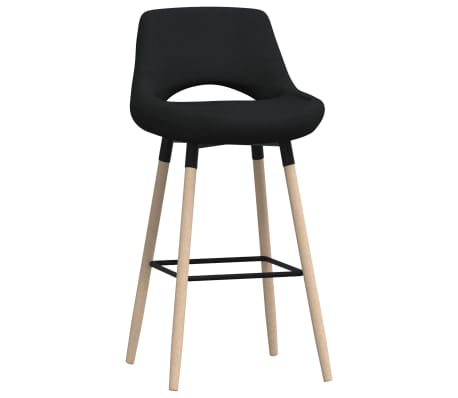 vidaXL Tabourets de bar lot de 2 noir tissu