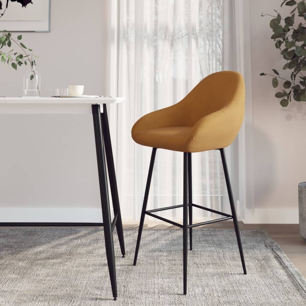 vida XL Barhocker Braun Samt