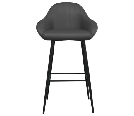 vidaXL Baro taburetė, pilkos spalvos, dirbtinė oda