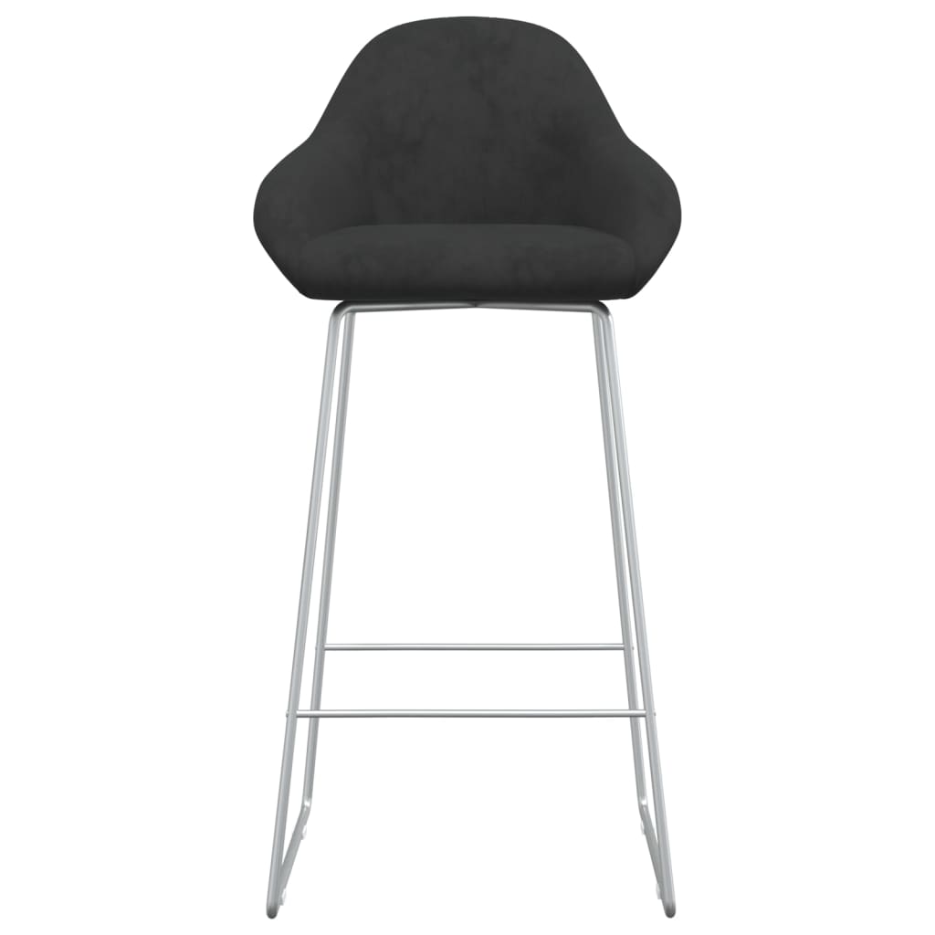 vidaXL Tabouret de bar Noir Velours