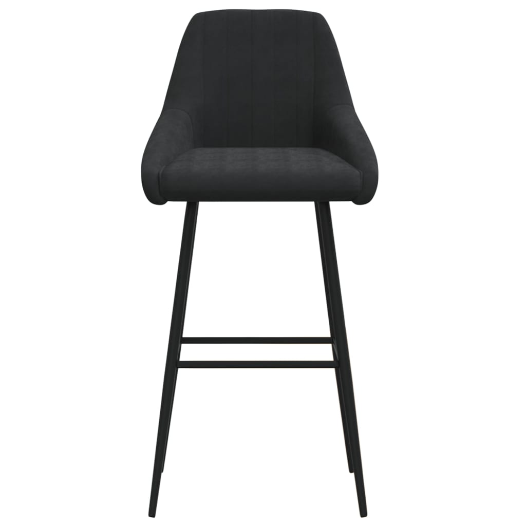 vidaXL Tabouret de bar Noir Velours