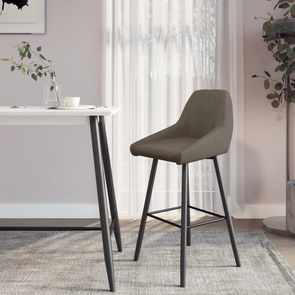 vida XL Barhocker Dunkelgrau Samt