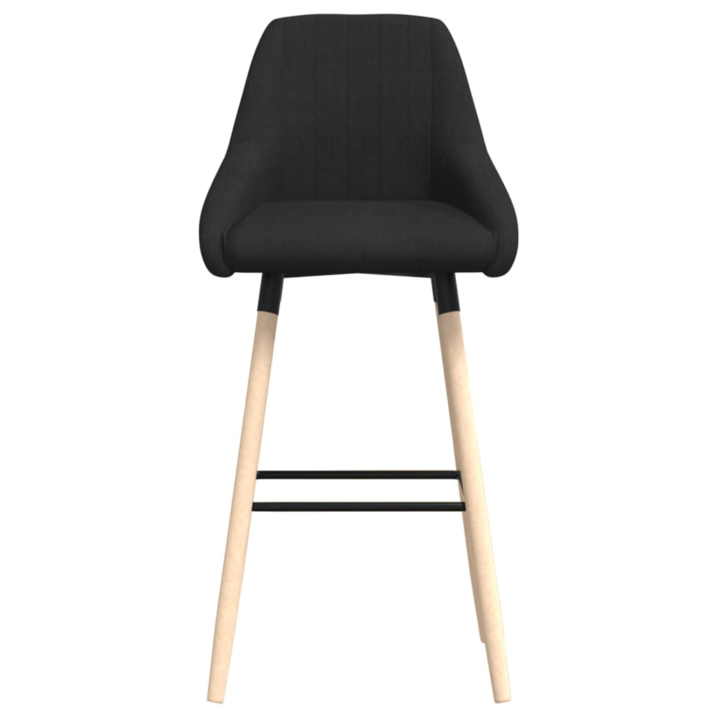 vidaXL Tabourets de bar lot de 2 noir tissu