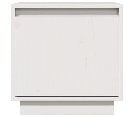 vidaXL Naktinės spintelės, 2vnt., baltos, 40x30x40cm, pu&scaron;ies masyvas