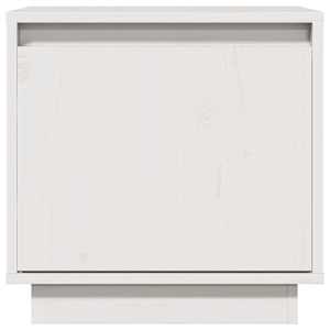 vidaXL Naktinės spintelės, 2vnt., baltos, 40x30x40cm, pu&scaron;ies masyvas